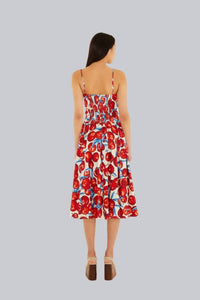 Farm Rio - Cherry Blossom Sleeveless Midi Dress