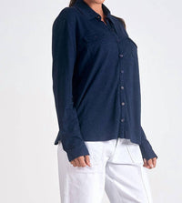 Elan - Long Sleeve Button Down Top