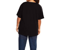 On The Plus Side - Jersey Short Sleeve V-Neck Tunic - Plus