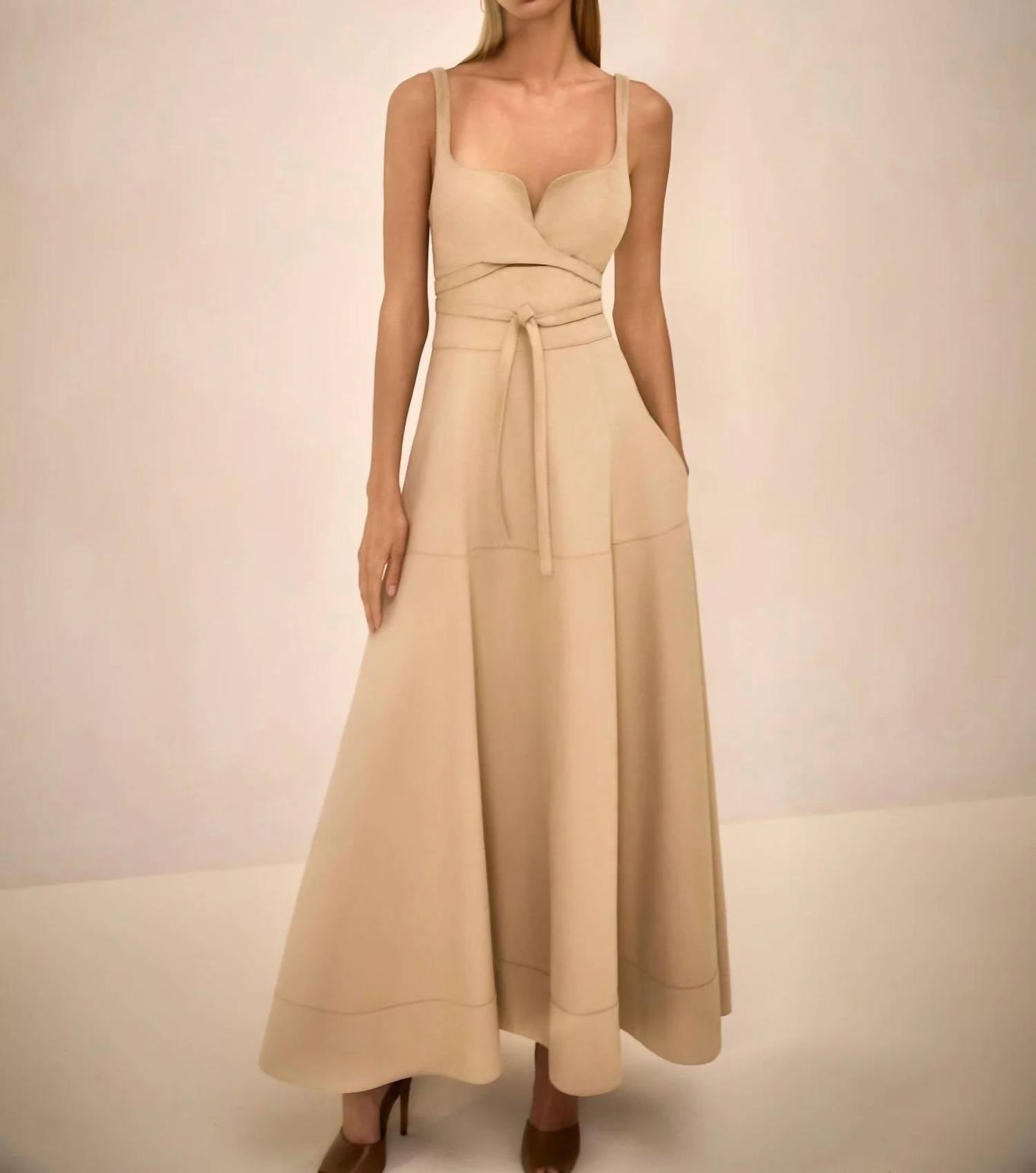 ALEXIS Kendra Maxi Dress in dune - women's dress - alternate view