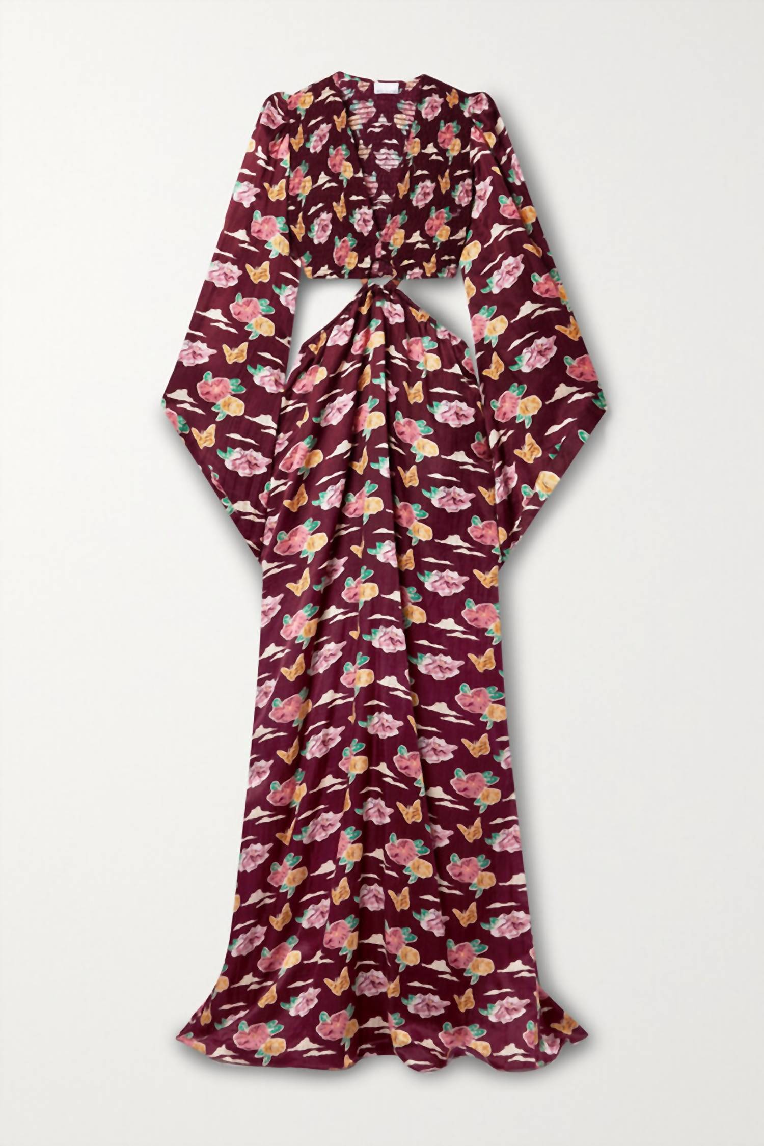 Miguelina - Amora Cut-out Floral Maxi Dress