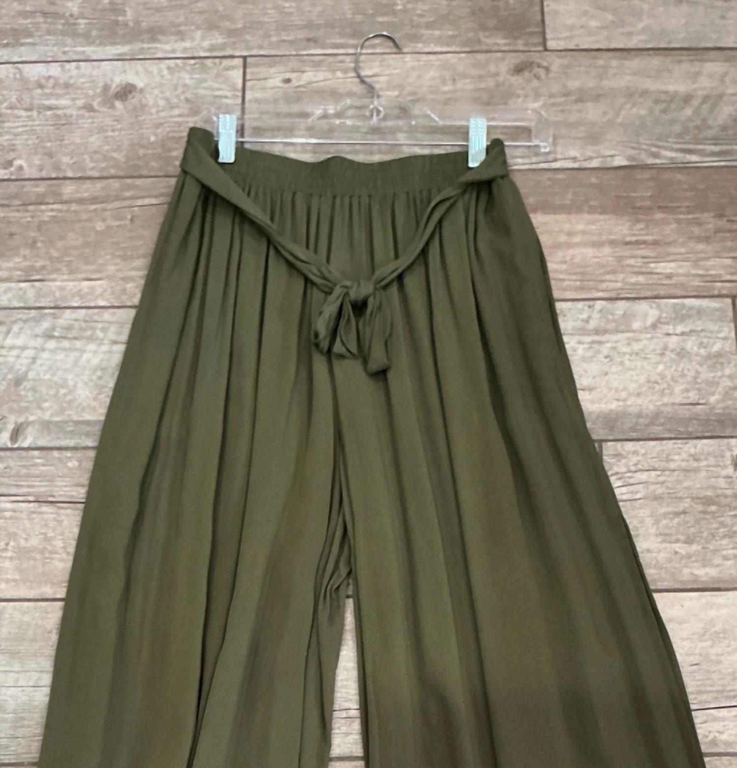 Apple Tree Apparel - Women's Side Open Wide Leg Pants