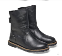 BIRKENSTOCK Women's Uppsala Shearling Leather Boots in black - women's shoe