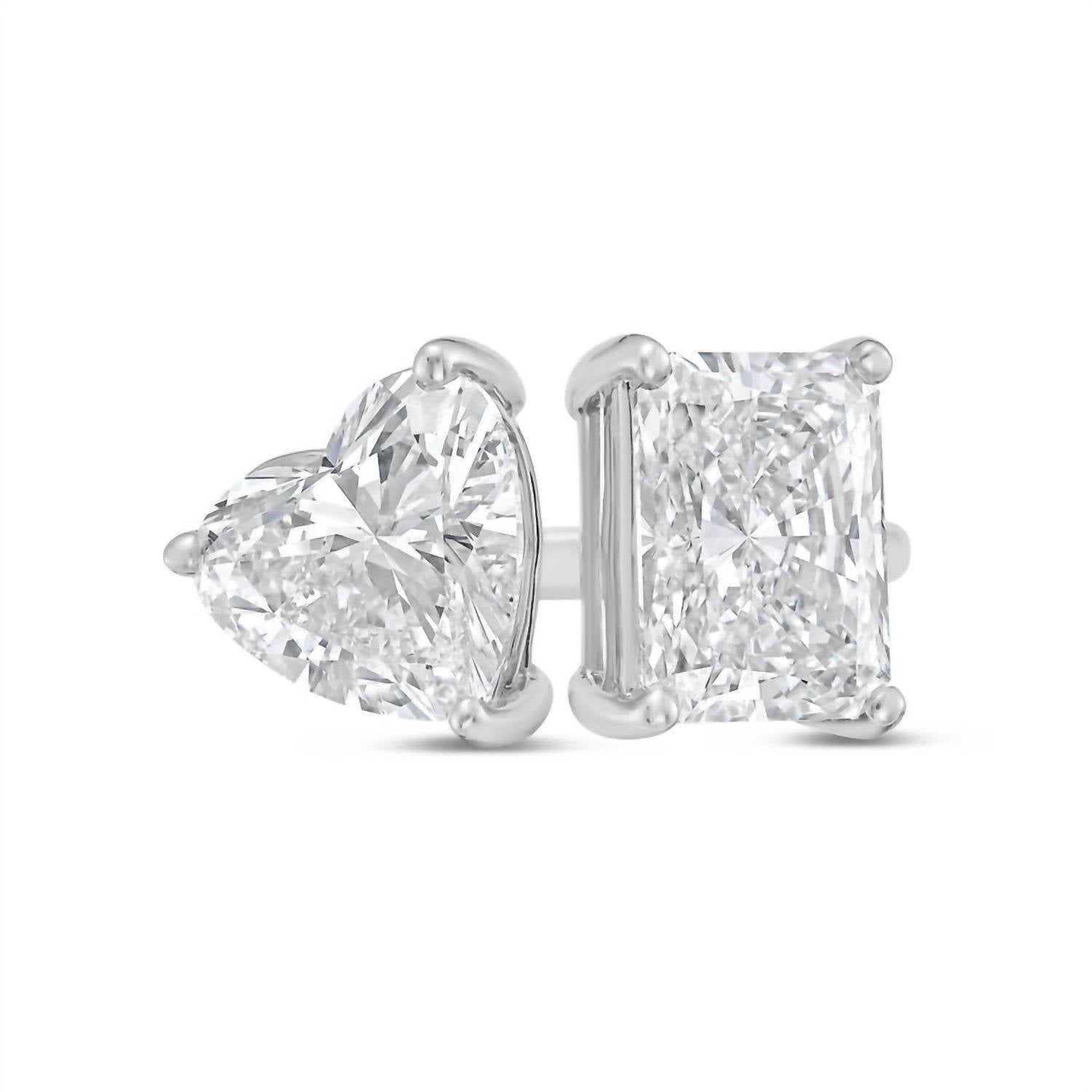 Diana M Jewels - Women's Radiant & Heart Lab-Grown Diamond Fashion Ring (15.00 Ct) - Grand