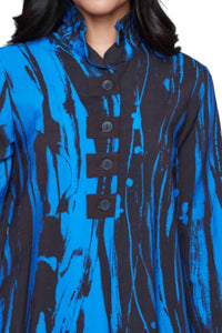 Claire Desjardins - Abstract Button-front Jacket With Stand Collar