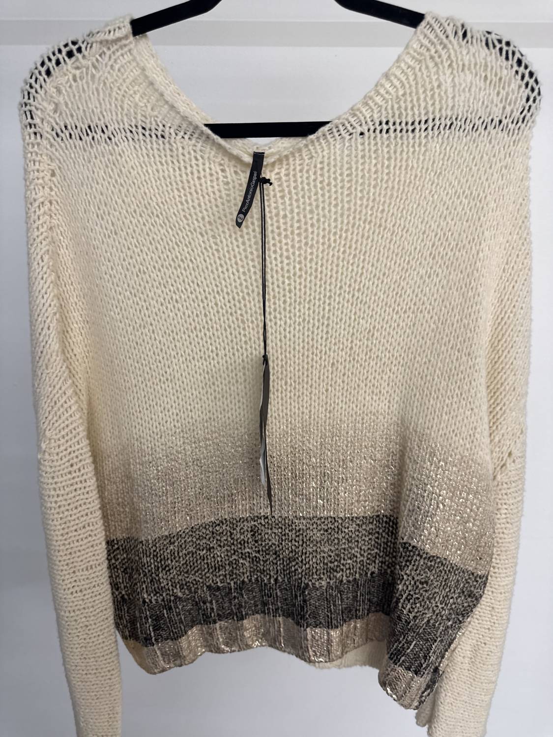 Pier Antonio Gaspari Women's Paricollo Sweater in ecru - women's sweater