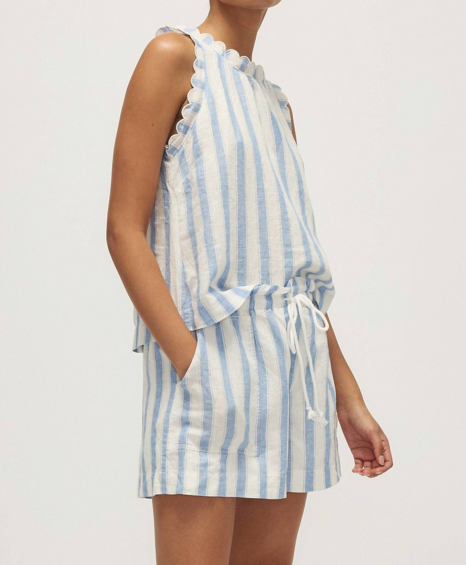 Melissa Nepton - Kimy Striped Linen Tank Top
