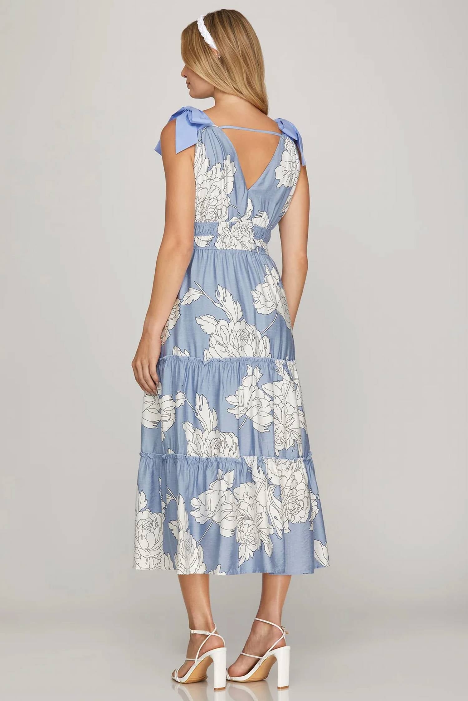 She + Sky - Printed Midi Dress