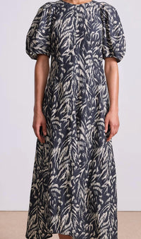 APIECE APART Bettina Maxi Dress in midnight - women's dress - detail view