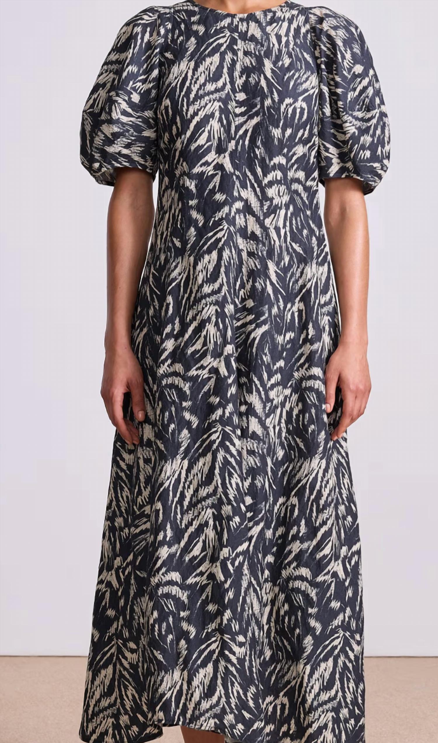 APIECE APART Bettina Maxi Dress in midnight - women's dress - detail view