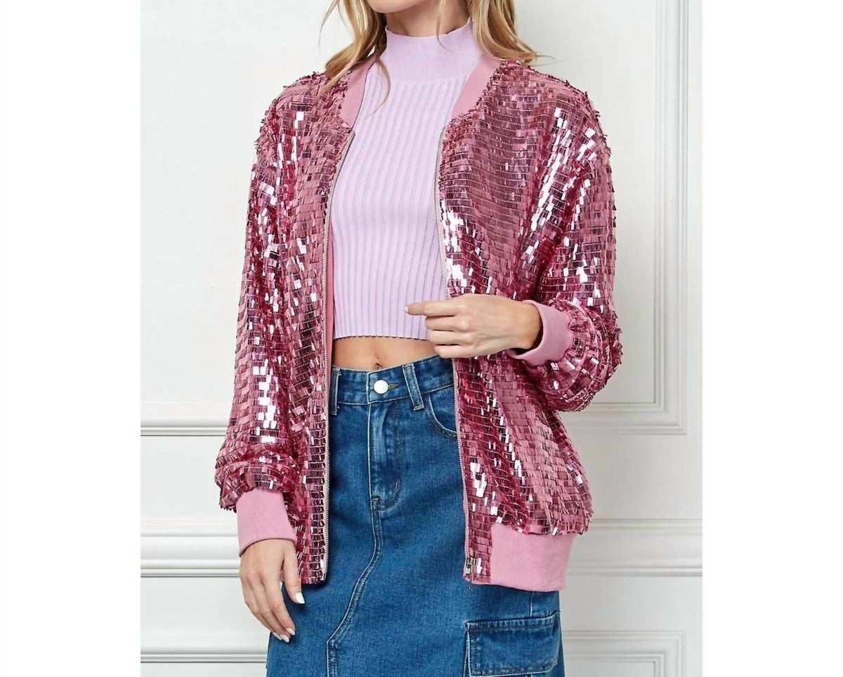 Veveret - Sequin Bomber Jacket