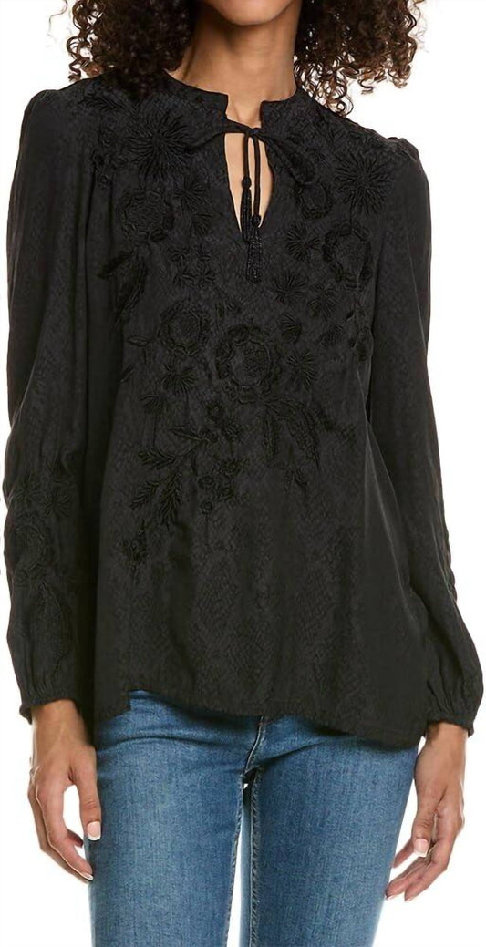 Johnny Was - Nova Velvet Silk-blend Blouse