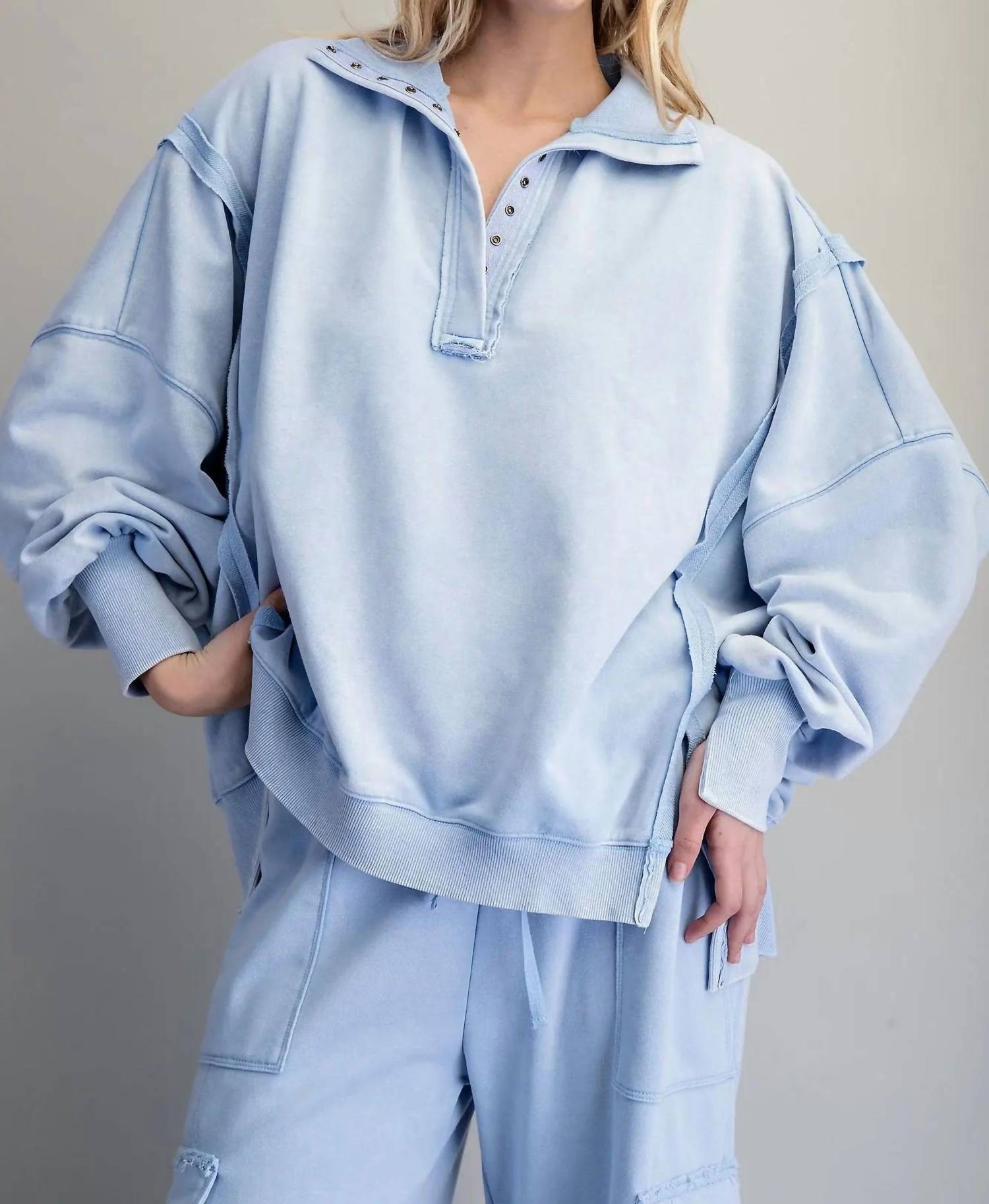 Free People - The Lucy Washed Long Sleeve Pullover