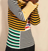 L.F. Markey - Cecil Stripe High Neck Top