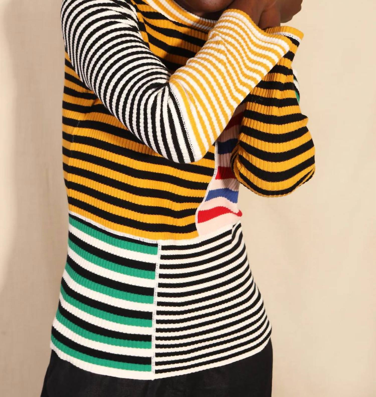 L.F. Markey - Cecil Stripe High Neck Top