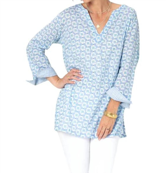 Rockflowerpaper - Alexis Blu Cotton Kurta Tunic