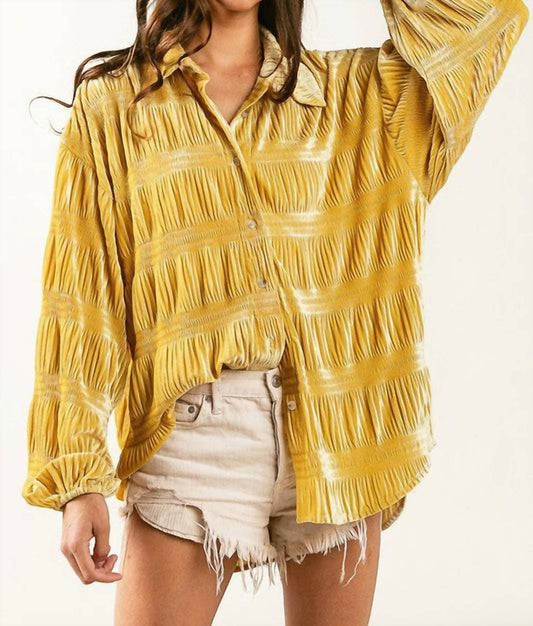 Bibi - Textured Button-Up Shirt