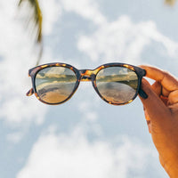 Sunski Women's Makani Round Sunglasses in tortoise flash gold - women's accessory - view 6