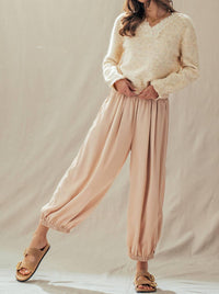 Urban Daizy - Boho Relaxed Fit Elastic Cuff Jogger Pants