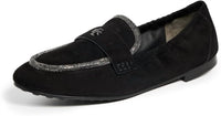 TORY BURCH Women's Ballet Loafer in perfect black crystal - women's flats