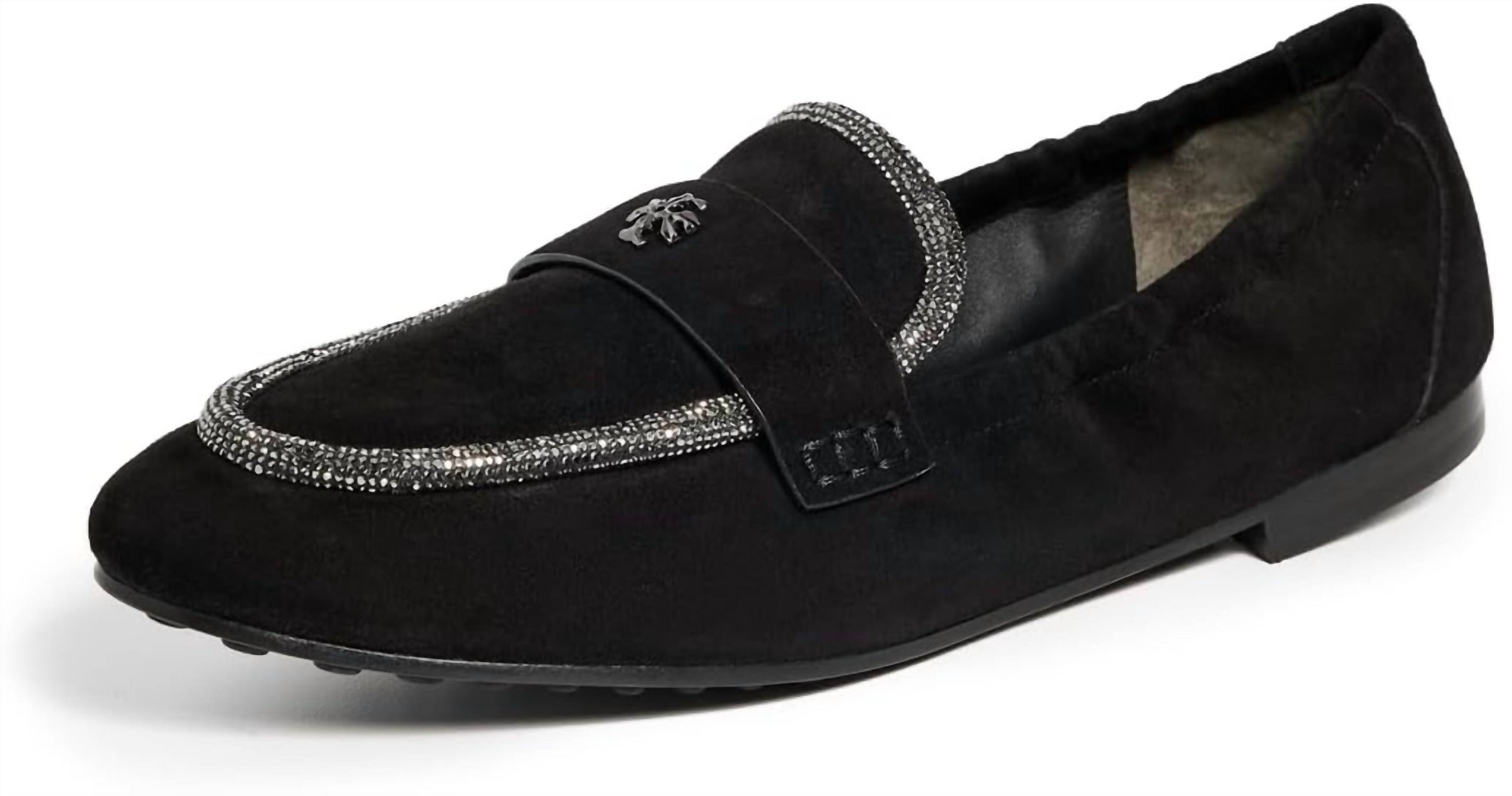 TORY BURCH Women's Ballet Loafer in perfect black crystal - women's flats
