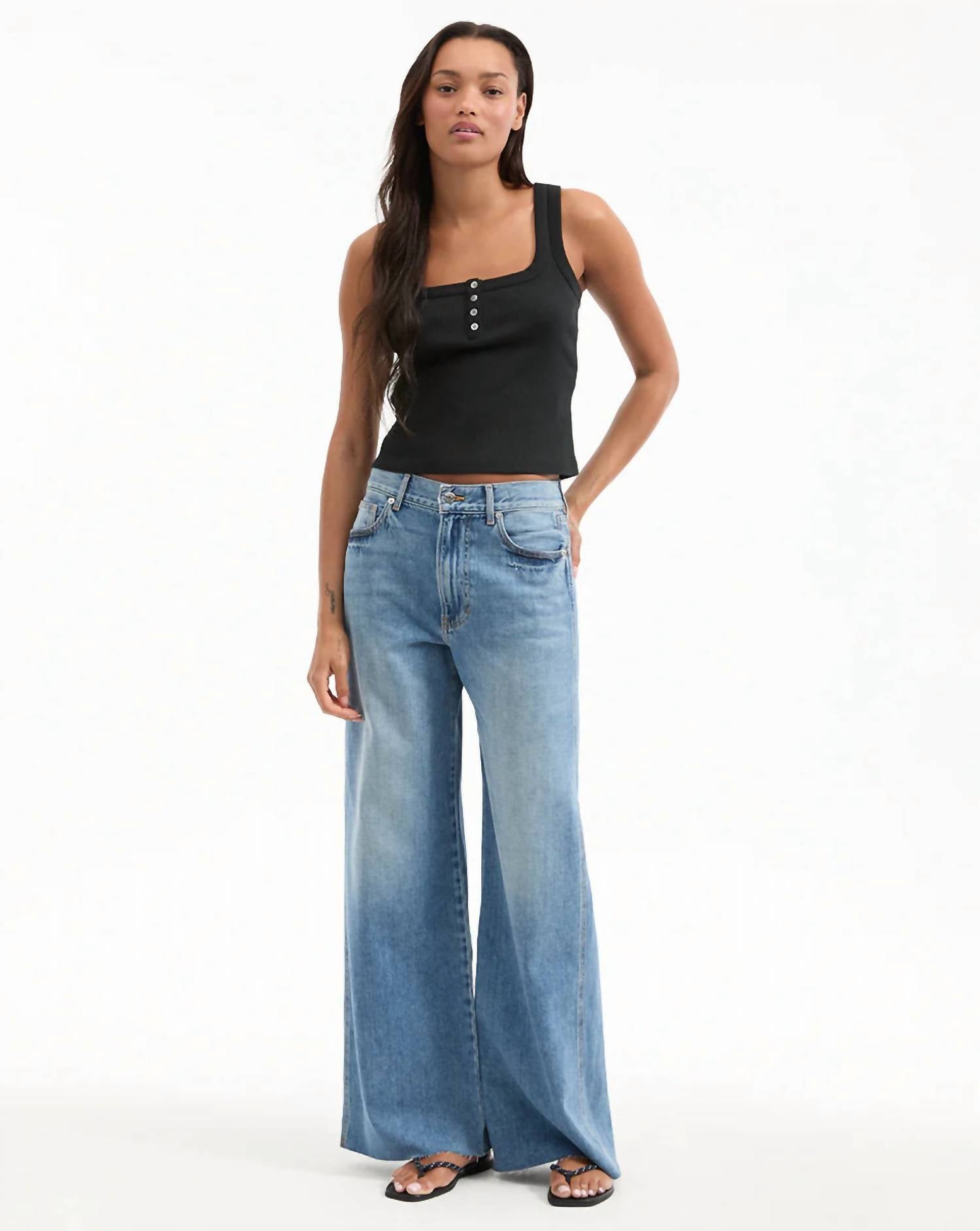 Veronica Beard - Kasey Mid Rise Wide-leg Jean