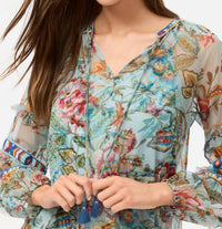 Johnny Was - SAPHIRE MESH SLIP BLOUSE