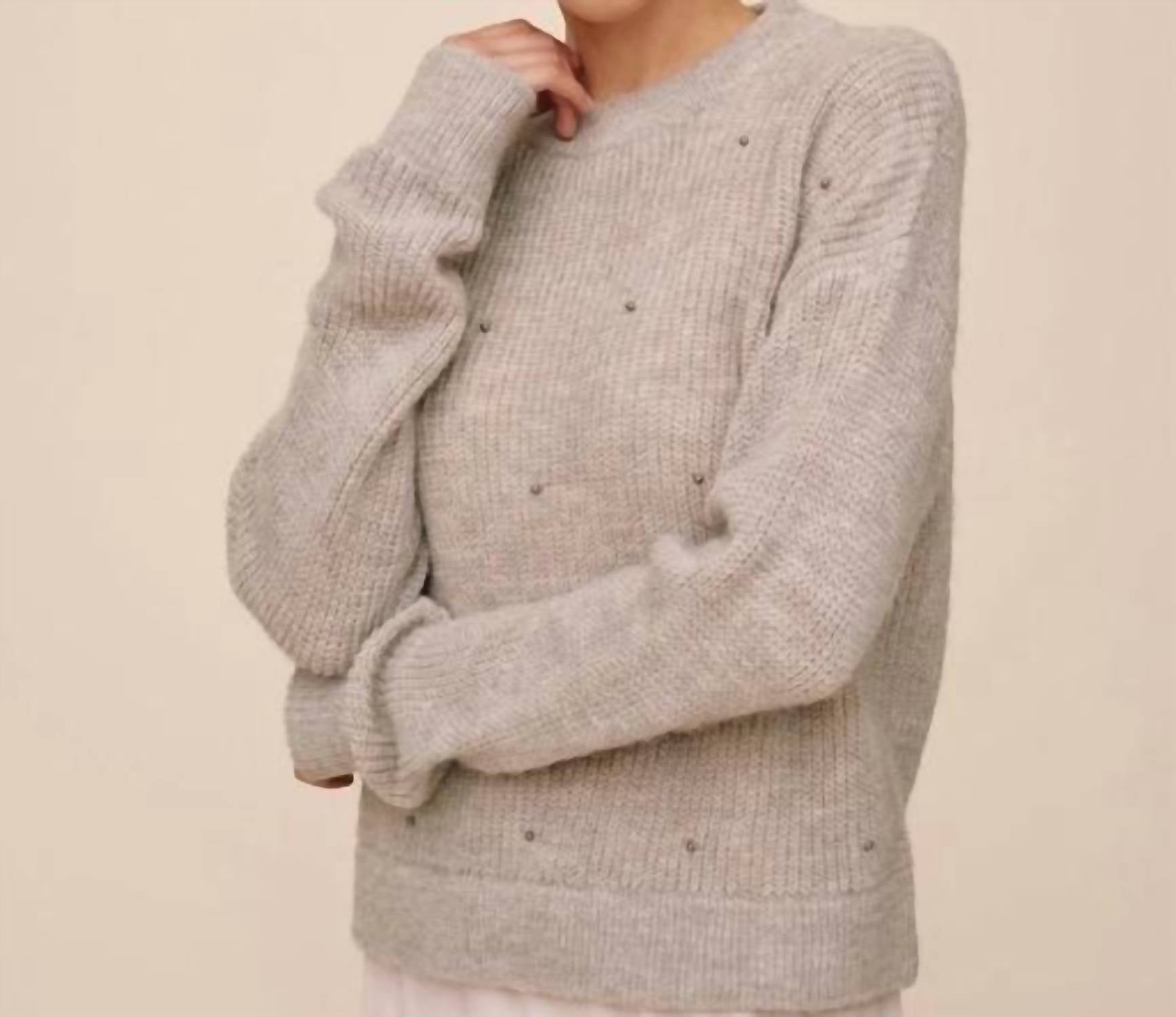 Bella Dahl - Beaded Crew Neck Sweater