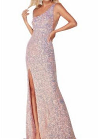 Alyce Paris - One Shoulder Side Slit Formal Dress