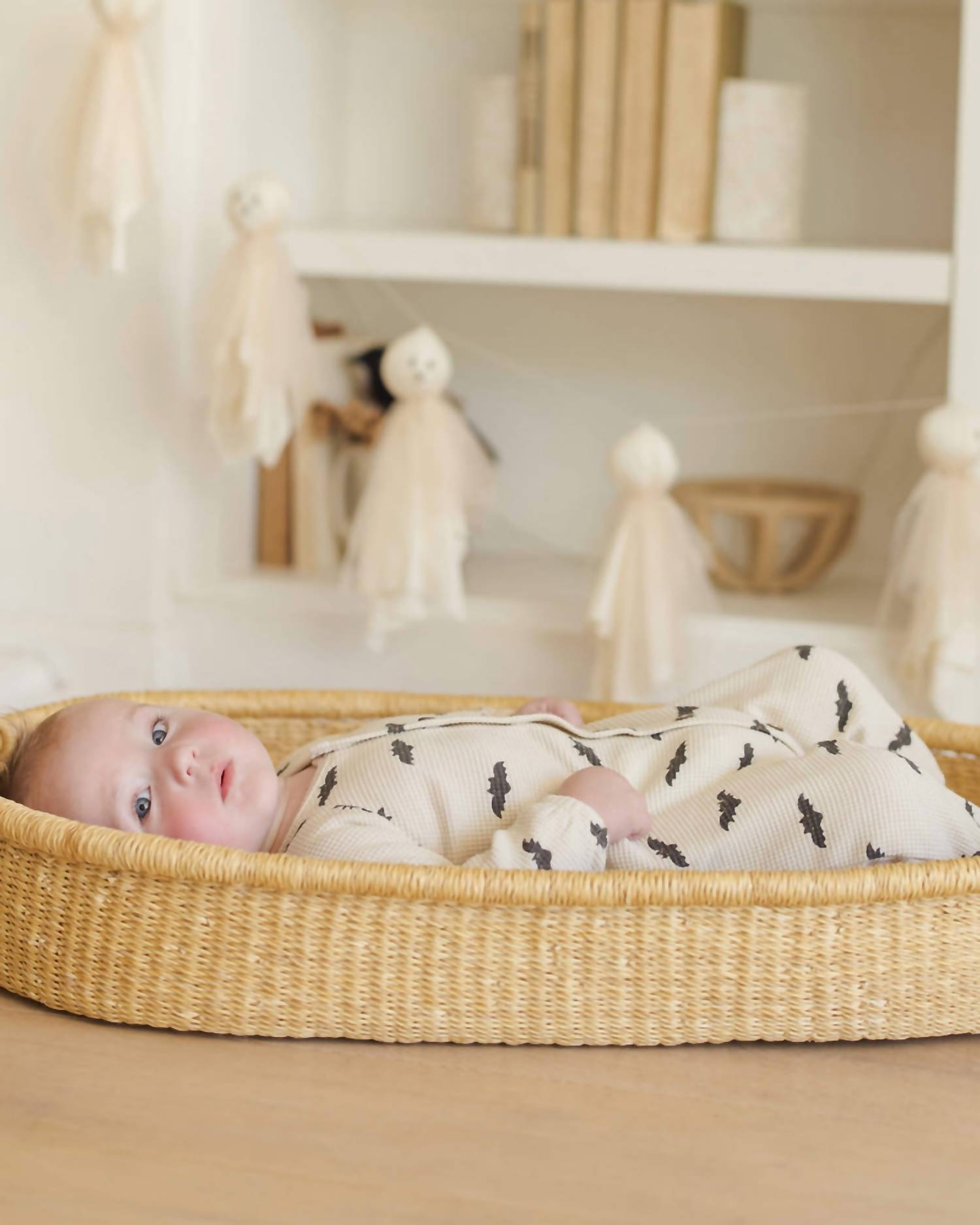 Quincy Mae Waffle Long Sleeve Jumpsuit in bats - kids' item