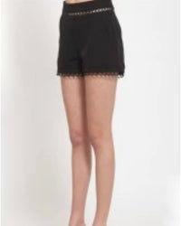 Very J - Class Act Crochet Lace Trim Shorts