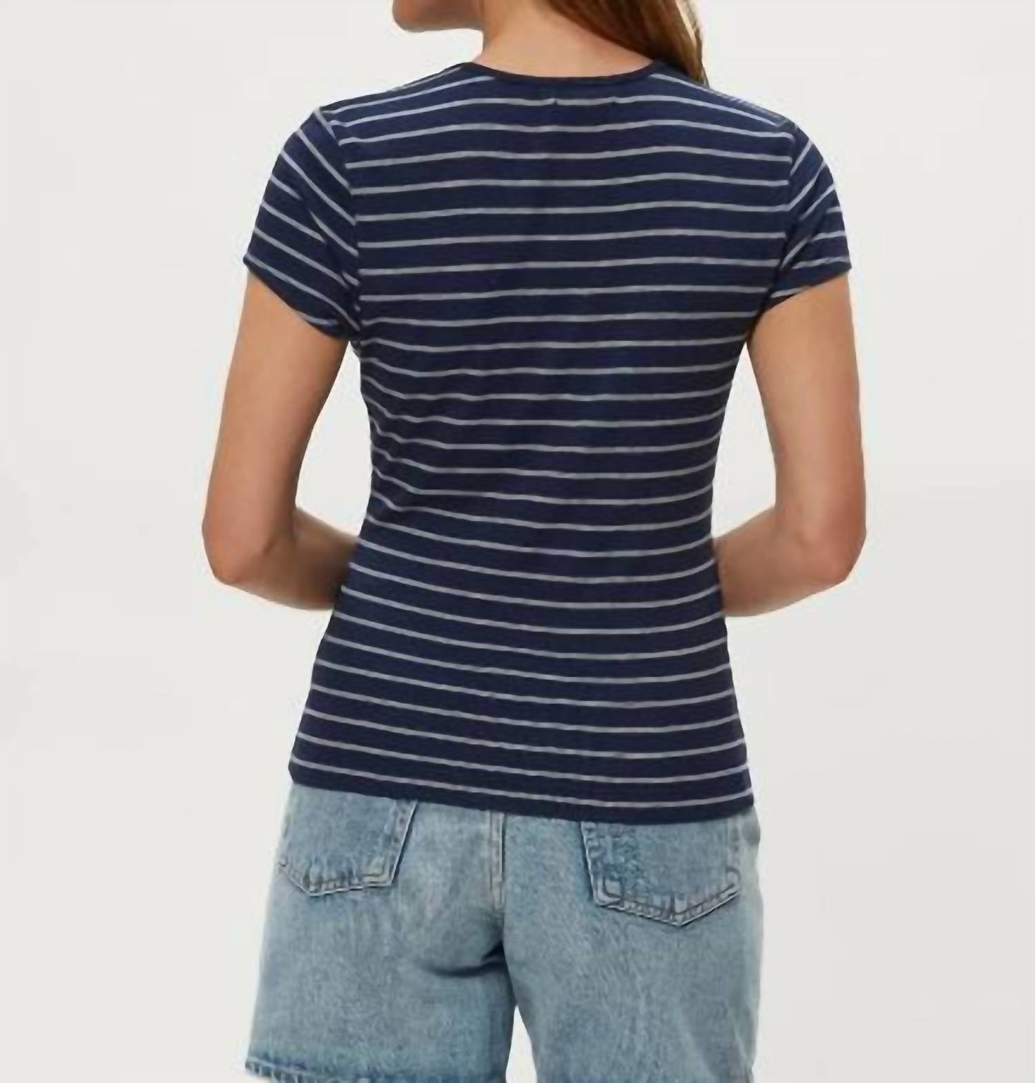 Michael Stars - Joy Ultra Rib Stripe Crew Tee
