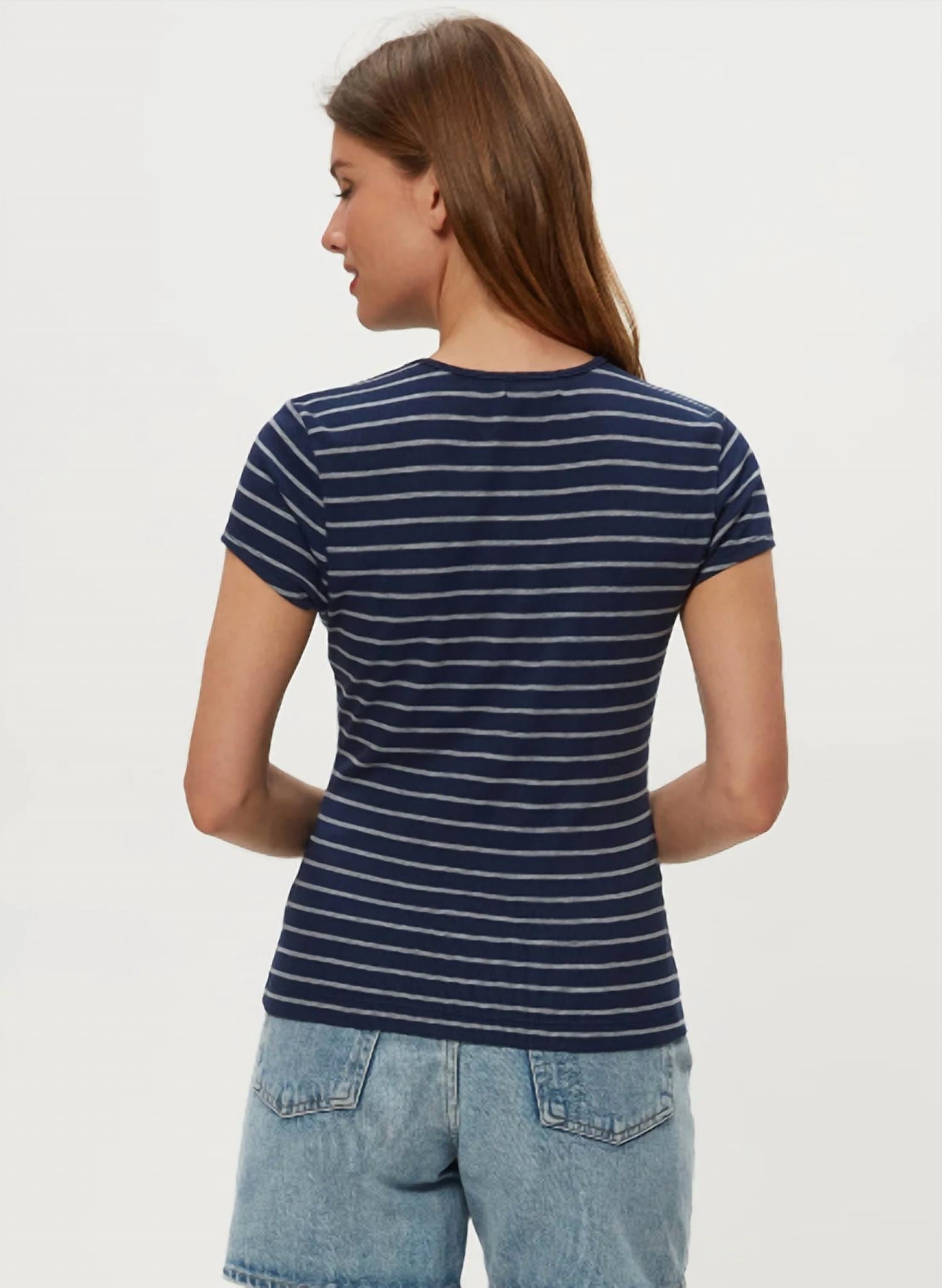 Michael Stars - Joy Ultra Rib Stripe Crew Tee