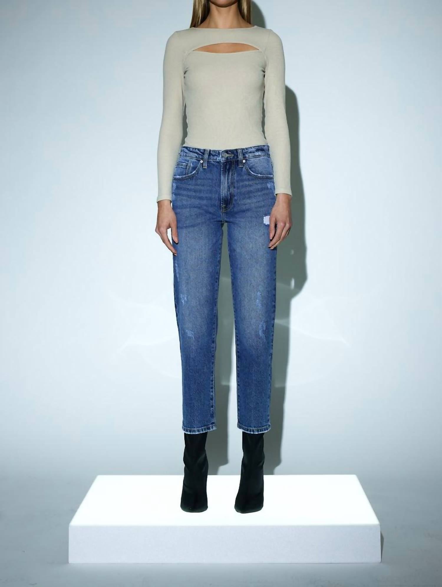 MALEAH PREMIER HIGH RISE SLIM STRAIGHT JEANS