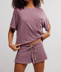 Free People Staycation Sleep Shorts in purple - women's shorts