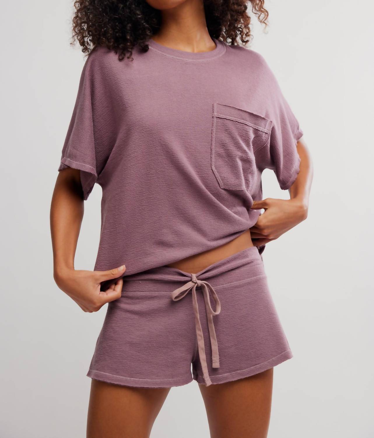 Free People Staycation Sleep Shorts in purple - women's shorts