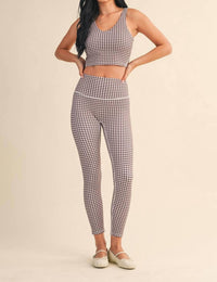 Kimberly C - Gingham Print Crop Top