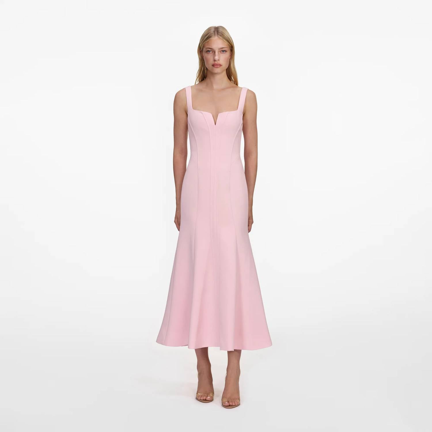 Self-Portrait - Crepe Midi Dress