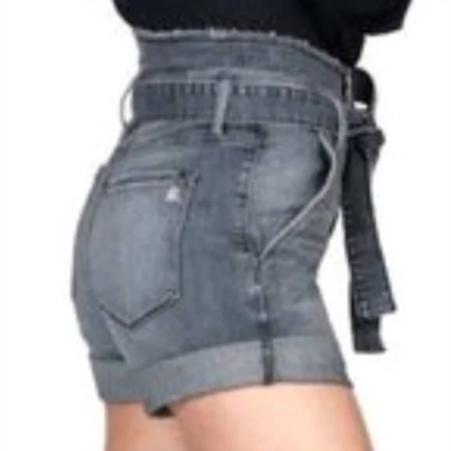 Black Orchid - Barbara Belted Paper Bag Shorts