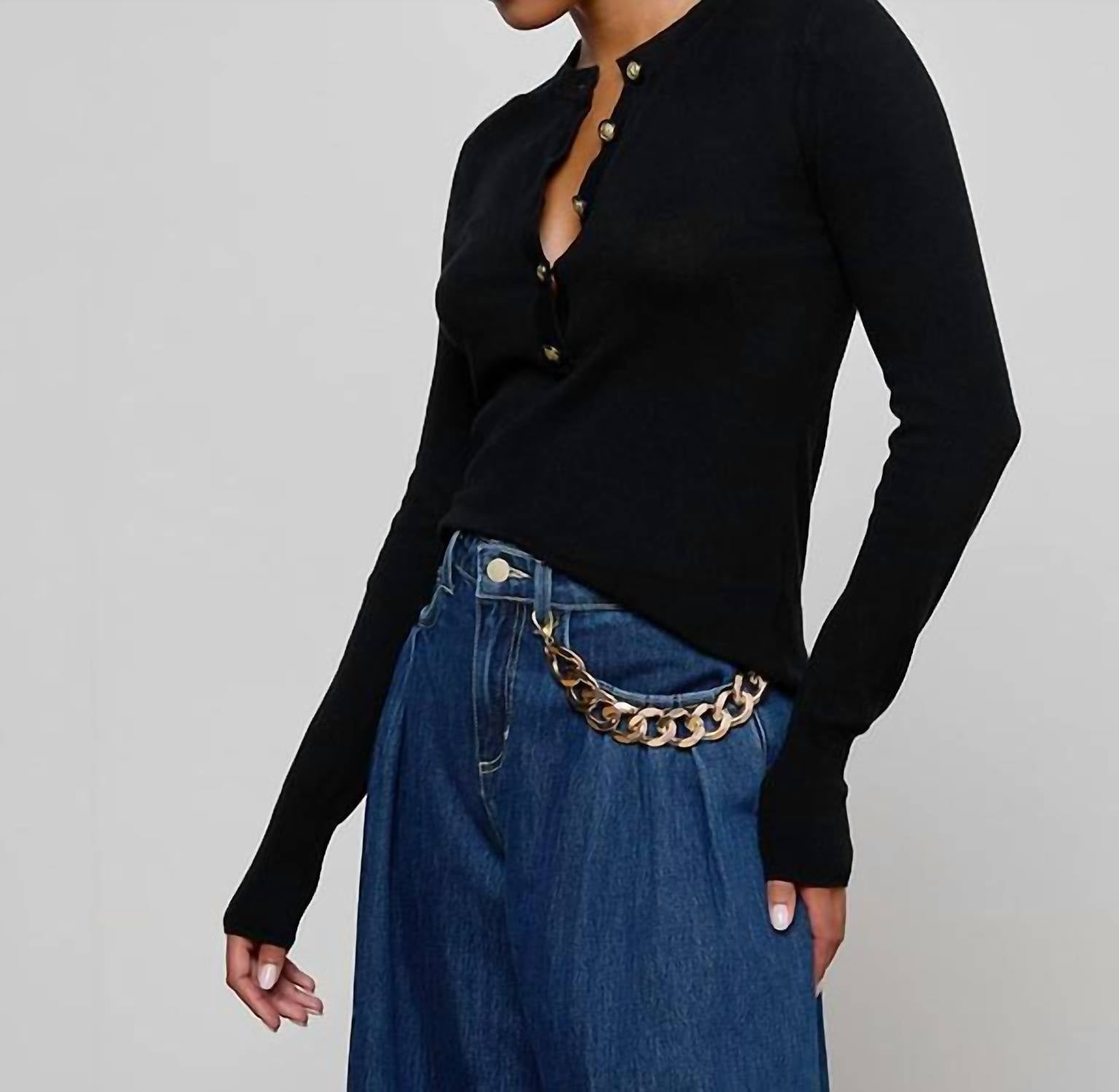 L'Agence - Ronda Knit Henley Top