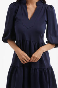 SMITH & QUINN Tory Mini Dress in navy ponte - women's dress - view 5