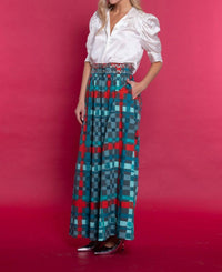 SHERIDAN FRENCH Wesley Maxi Skirt in holly tartan - women's skirt - alternate view