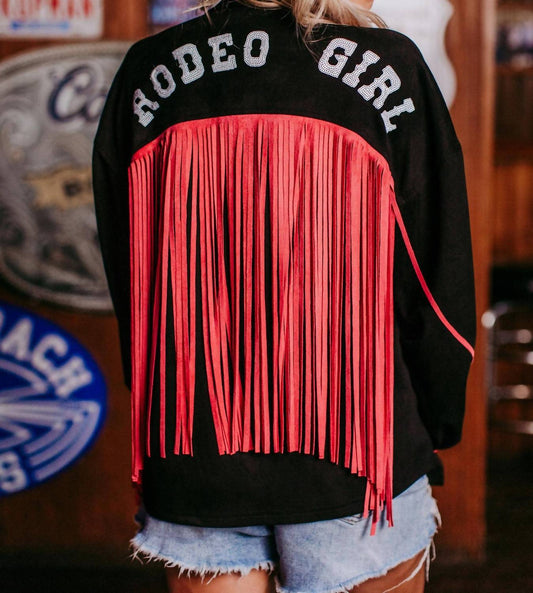 Merigold Kiss - Sequins Rodeo Fringe Shirt
