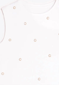 Vilagallo - Crew Neck Sleeveless Top With Pearls