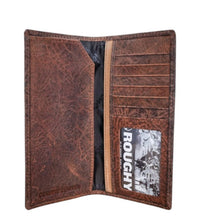 Hooey - Men's Roughy Ostrich Print Leather Diamond Patchwork Rodeo Wallet