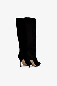 Larroude Women's Kate Hi Stiletto Pointed Toe Boots in black - women's shoe - alternate view