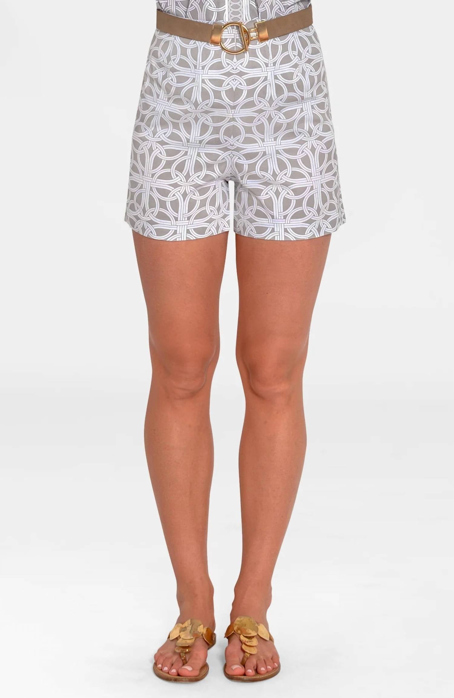 GRETCHEN SCOTT Ring Toss Shorty Shorts in khaki - women's shorts - view 4