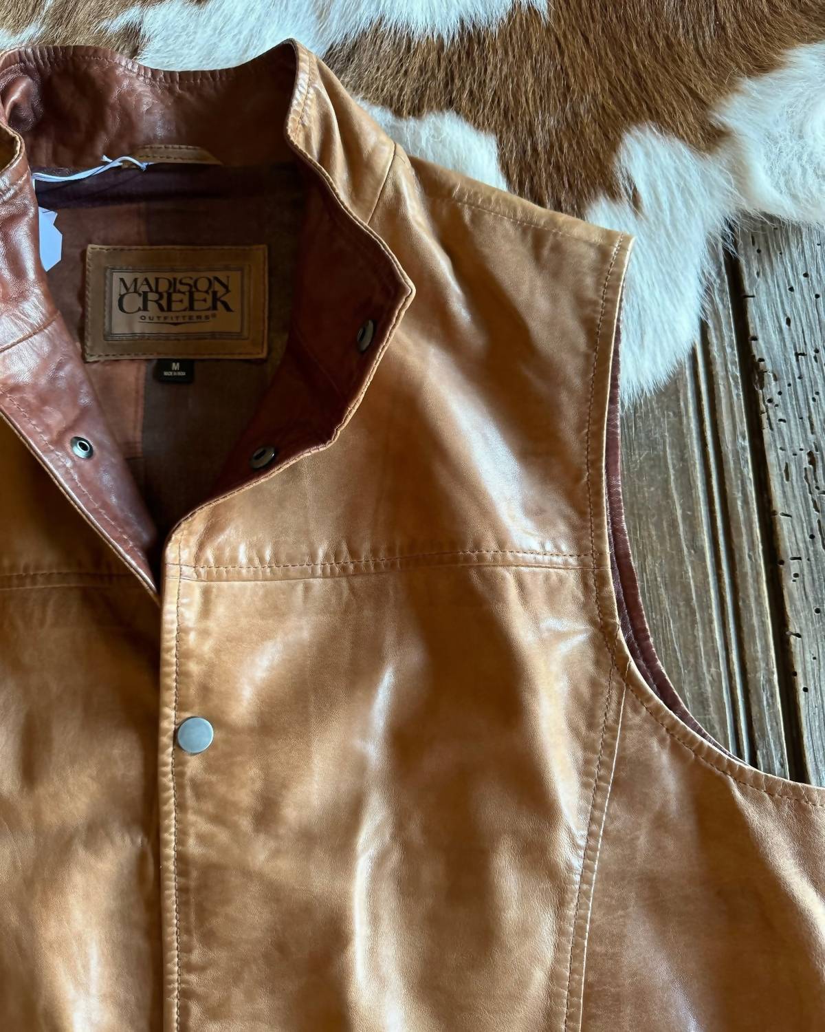 Madison Creek Outfitters - Men's Canyon Lambskin Leather Vest
