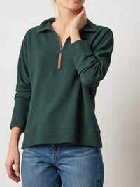 Lilla P - Dolman Oversized Half Zip Top