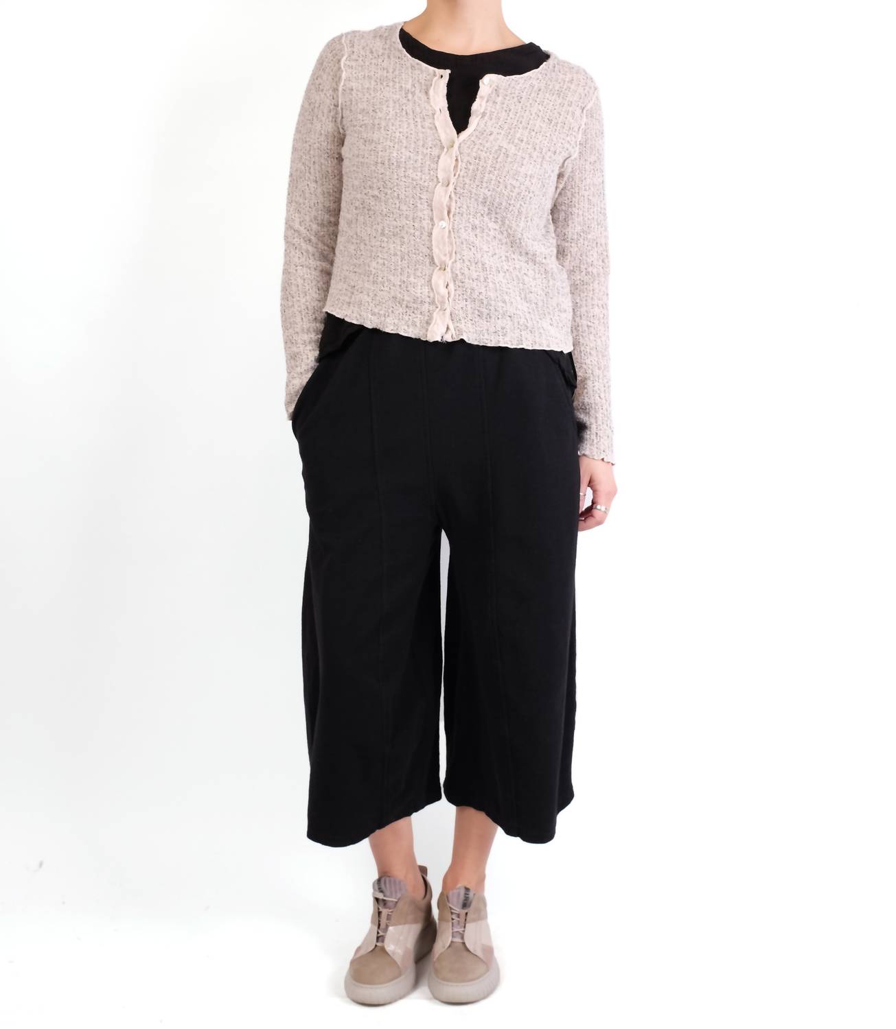 Cut Loose - Crop Cardy In Sweater Knit
